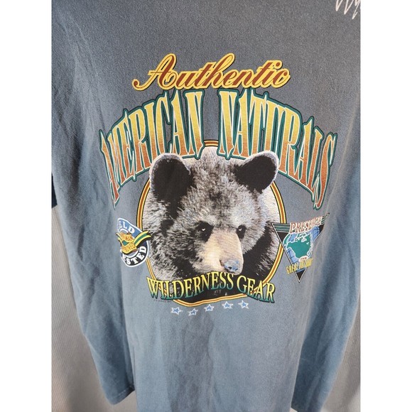Vtg 90s Murina Jackson Hole WY Bear American Naturals T-Shirt Size‎ XL - Picture 2 of 9